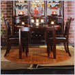 IMAGE OF American Drew Tribecca Round Casual Dining Set in Dark Root Beer Finish
