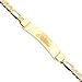 14K Cleveland Indians Med Pol Id Bracelet W/Figaro Link