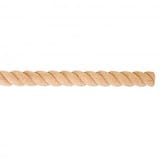 3/8 DIA X 96L, 10pc, 80ft. HALF-ROUND, White Wood, Hard Wood Rope Molding Trim Moulding