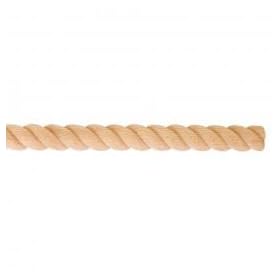 1" DIA X 96"L. Total 10pcs, 80ft. HALF-ROUND, Maple Wood, Machine Carved Hard Wood Rope Molding Corbel, (Zakros Moulding)