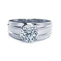 0.75 Carat G/SI2 Round Certified Diamond Solitaire Engagement Ring in 18ct Solid White Gold