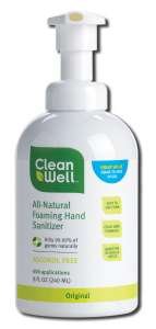 CleanWell Foaming Hand Sanitizer 8 oz Liquid