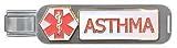 Clearly Charming Asthma Large Life Links Medical Alert Attachment Italian Charm Bracelet Link