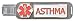  - Clearly Charming Asthma Large Life Links Medical Alert Attachment Italian Charm Bracelet Link