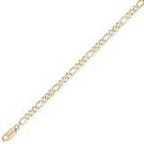 9ct Premium Quality 3 & 1 Figaro Anklet 9.5in/24cm. Beautiful presentation gift box and anonymous outer packaging. Money back if not 100% delighted