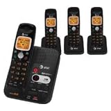 ATandT DECT 6.0 Four Handset Cordless Phone with Answering System EL52419 (Black)
