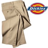 32" Inseam Dickies® Inverted Pleat Pants Khaki