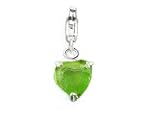 Charm "herz" 3D aus Zirkonia gr&Atilde;&frac14;n