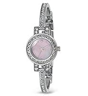Round Face Dainty Diamanté Analogue Bangle Watch