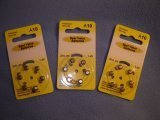 60 x A10 Lithium Coin Cell Hearing Aid Batteries (10 cards of 6)