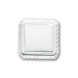 Rhodium-plated Square Tie Tack