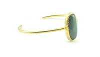 Hand Made Green Single Stone Glamorous Bracelet