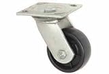 Medium Duty Swivel Plate Caster 3-1/2 Hard Rubber Wheel 275 Lb. Capacity
