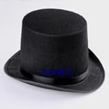 マジック　コスプレ　シルクハット　手品 帽子　舞台　演芸　ステージ　変身　黒　サイズM