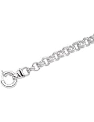 Clevereves Sterling Silver 8 Inch Solid Double Cable Bracelet