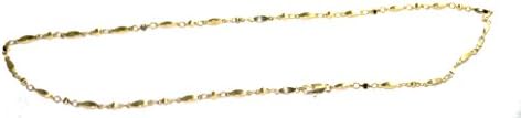 Fashion Island Gold Plated Chain Necklace Tarnish Resistant Womens 18 Inches