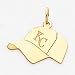 14K Kansas City Royals Sm Initials Hat Charm