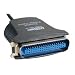 USB zu Parallel LPT Kabel Adapter schwarz