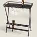 FOLDING metal WINE Bottle Holder & glass rack winebar TABLE BAR home decor