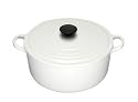Le Creuset Casserole, Round, White, 22 cm