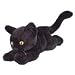 Plush Floppy Black Shorthair Black Cat 7"