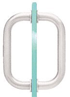CRL 6 Chrome Tubular Back-to-Back 3/4 Diameter Shower Door Pull Handles
