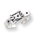 Sterling Silver Antiqued Buckle Toe Ring
