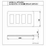 パナソニック ラウンド コンセントプレート 12コ用(ラウンド) WTF7012W　 (1.W （ﾎﾜｲﾄ）)