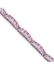 Sterling Silver Pink CZ Bracelet