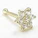 14kt Yellow Gold Flower CHRISTINA AQUILERA Nose Bone 20g