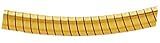 14k Gold Lightweight Domed Omega Chain-3mm 16, 18 or 20