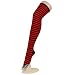 1cmボーダーオーバニーソックス 黒×赤 socks387 ゴスロリ ロリータ パンク コスプレ コスチューム メイド