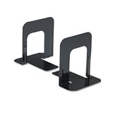 Economy Bookends with Standard Base, 4-3/4 x 5-1/4 x 5, Steel, Black