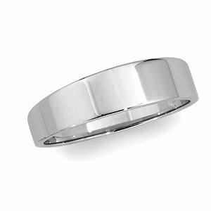 Genuine IceCarats Designer Jewelry Gift 14K White Gold Wedding Band Ring Ring. 06.00 Mm Flat Tapered Band In 14K Whitegold Size 9.5