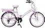 GREENLINE 24" Electric Beach Cruiser Electric Bicycle Bike - Ladies Pink