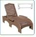 Eagle One Palm Beach Chaise Lounge with Wheels- Black Image