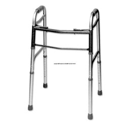 Units Per Case 4 Heavy Duty Deluxe 2 Button Folding Walker Aluminum Invacare Supply Group 1050GW