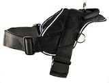 Dean & Tyler All Weather Dog Harness - Small - Fits Girth 22 - 27 - Works Great for Breeds Like Spaniel, Basset, Standard Podel, Schnauzer Etc... - Black for Everyday Use - Comes with Reflective Trim for Extra Safety!!! - Made in Europe!!!