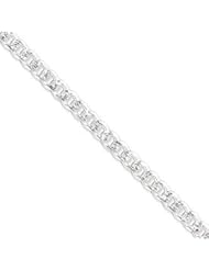 Sterling Silver 7mm Pave Curb Chain QCF180-8"