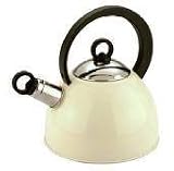 1½ltr Coloured Whistling Kettle - Cream