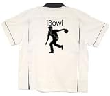 iBowl Bowling Shirt White & Black Classic