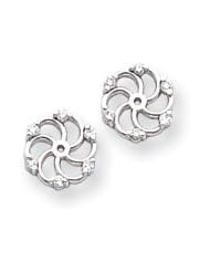 Ann Harrington Jewelry 14k White Gold .19 Ct Tw Diamond Earring Jackets