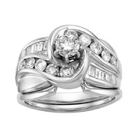 14kt White Gold 1 & 1 2 ct. tw. Diamond Wedding Set