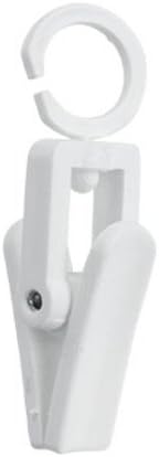 Lot of 50 New Retails White Plastic Swivel Clip 2"H x 5/8 Inches