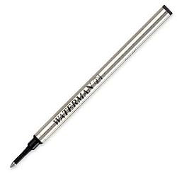 Rollerball Pen Refills for Waterman Pens, Fine Point, Black Ink WAT54095