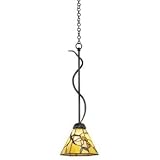 Olive Leaf Tiffany-Style Mini Pendant Chandelier