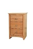 3 Drawer Alder Nightstand 19 Wide