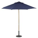 Market Umbrella 9-ft Blue with BONUS Umbrella String Light Set for Patio or Beach
