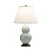 Robert Abbey 1786X / 1787X / 1788X Small Double Gourd with Hardback Shade in Celadon Base finish: Antique Silver