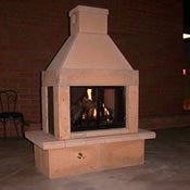 Mirage Stone 3-Sided Gas Burning Outdoor Fireplace unbelievable